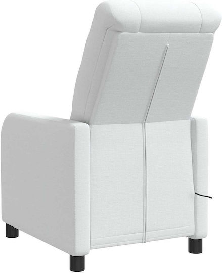 Πολυθρόνα Relax Massage με Υποπόδιο Λευκό 66x95x100cm
