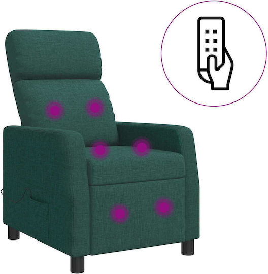 Πολυθρόνα Relax Massage Σκούρο Πράσινο 66x95x100cm