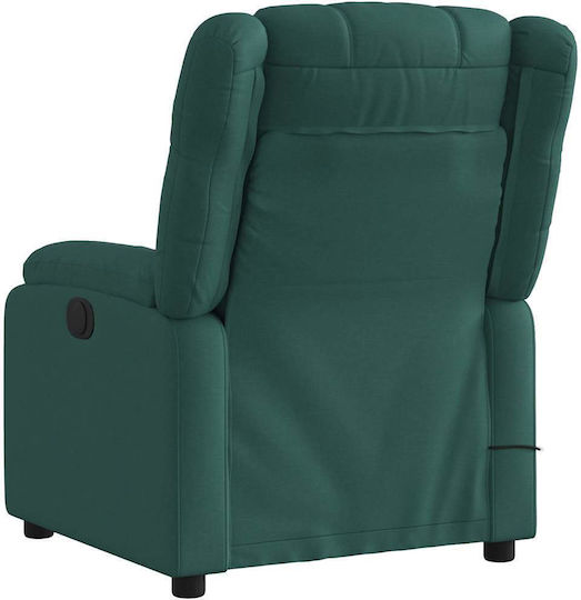 Πολυθρόνα Relax Massage με Υποπόδιο Σκούρο Πράσινο 77x95x99cm