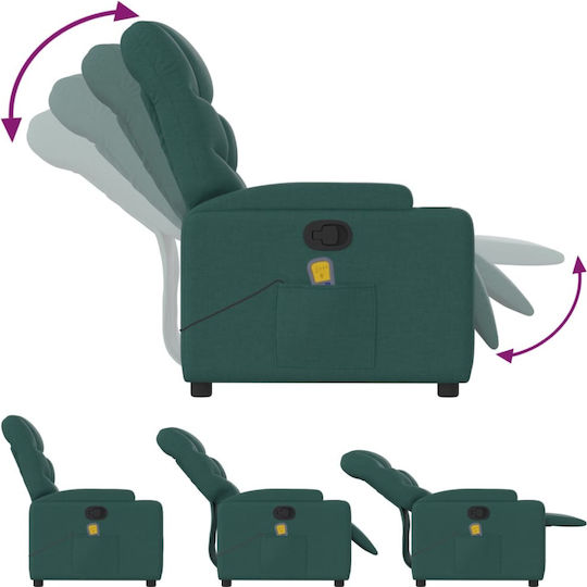 Relax Massage Armchair Dark Green 74x89x100cm