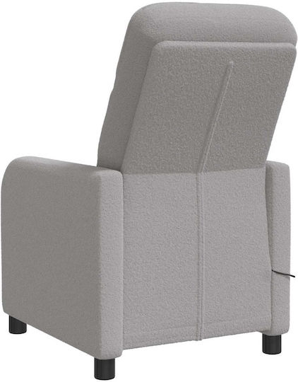 Relax Sessel Massage Hellgrau 66x95x100cm