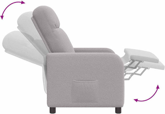 Relax Sessel Massage Hellgrau 66x95x100cm