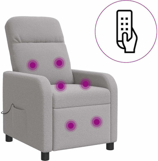 Relax Sessel Massage Hellgrau 66x95x100cm