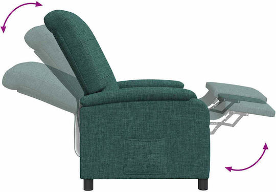 Πολυθρόνα Relax Massage Σκούρο Πράσινο 66x95x100cm