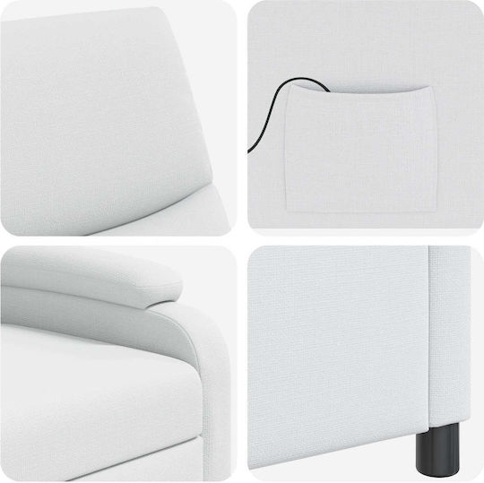 Relax Sessel Weiß 66x95x100cm Relax Sessel Weiß 66x95x100cm