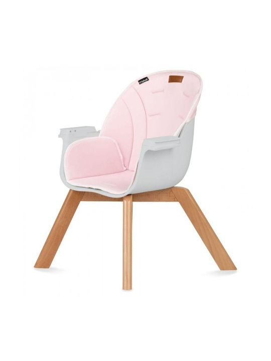 Kidwell Nobis 2-in-1 Scaun de Masă pentru Copii cu Cadru din Lemn & Scaun din Plastic Roz