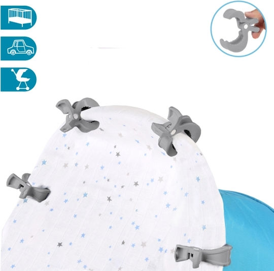Multipurpose Clips 4pcs Grey