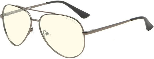 Gunnar Maverick Gunmetal Liquet Gaming Brille Silber