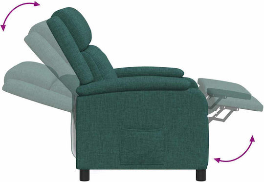 Πολυθρόνα Relax Massage Σκούρο Πράσινο 66x95x100cm