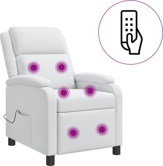 Πολυθρόνα Relax Massage Λευκό 66x95x100cm