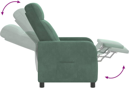 Polițronă Relax Masaj Catifelată Albastru Deschis 66x95x100cm