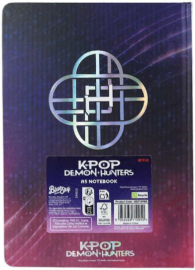 Blue Sky Studios Kpop Demon Hunters - Huntrix Детски Бележник A5 Син