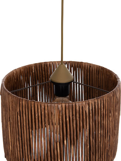 HomeMarkt Κρεμαστό Φωτιστικό Καφέ Boho με Ντουί E27 30x30εκ.