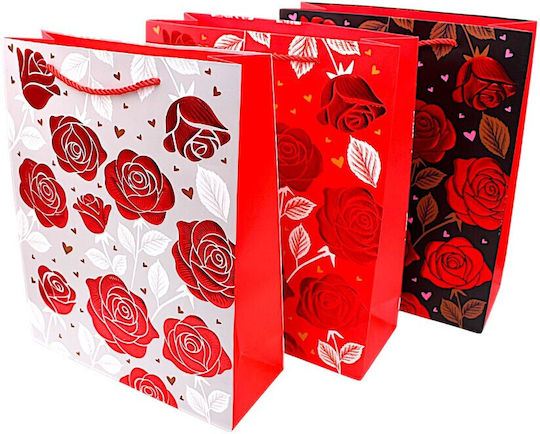 Embossed Paper Gift Bag Pink 10x32x26cm