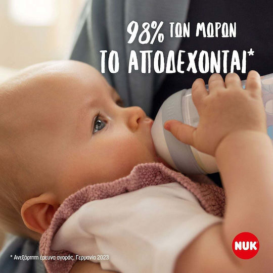 Nuk Plastic Baby Bottle Perfect Match Anti-colic with Silicone Teat for 3+ Months 260ml