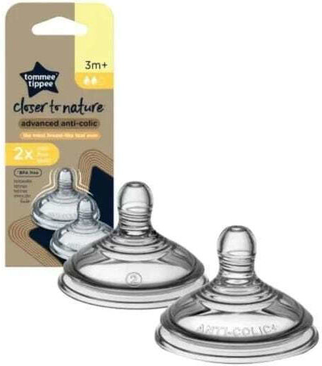 Tommee Tippee Closer to Nature Θηλές από Σιλικόνη Μεσαίας Ροής για 3+ μηνών 2τμχ