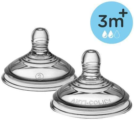 Tommee Tippee Closer to Nature Θηλές από Σιλικόνη Μεσαίας Ροής για 3+ μηνών 2τμχ