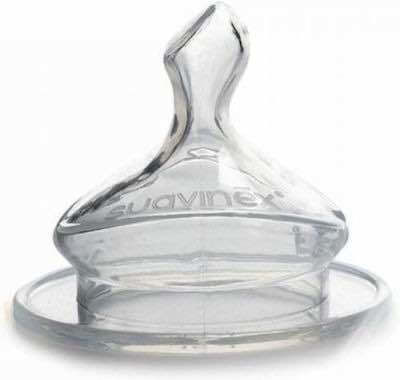 Suavinex Silicone Baby Bottle Teats Fast Flow for 6+ months 2pcs