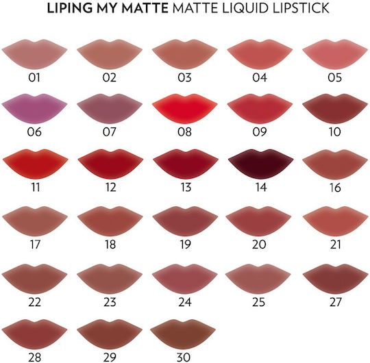 Golden Rose Liping My Matte Дълготраен Течен Червило Мат No25 5мл