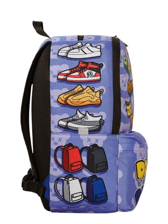 Space Junk School Backpack for Junior High-High School with Water Bottle Holder Multicolour 31 x 20 x 45 cm