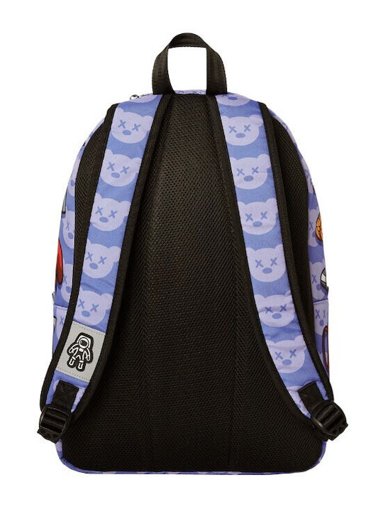 Space Junk School Backpack for Junior High-High School with Water Bottle Holder Multicolour 31 x 20 x 45 cm