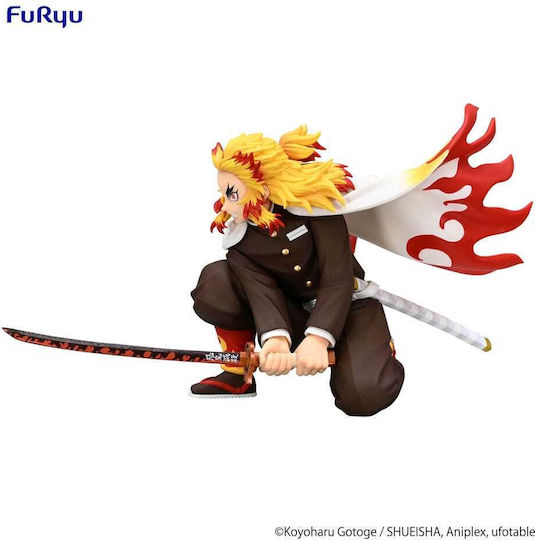 Demon Slayer Kimetsu No Yaiba Noodle Stopper PVC Statue Rengoku Kyojuro Battle Ver 10 cm