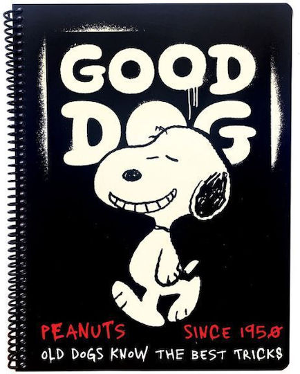 Back Me Up Spiral Ruled Notebook A4 70 Paper Sheets 2 Subjects Snoopy Peanuts Good Dog (Miscellaneous Designs/Colors)