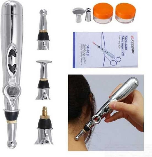 Meridian Massage Pen Στυλό Μασάζ Πιεσοθεραπείας για τον Αυχένα, την Πλάτη & τα Πόδια Κόκκινο