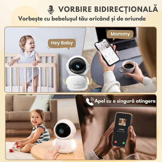 Monitor Pentru Bebeluși Fără Fir cu Comunicare Bidirecțională și Cântece de Leagăn