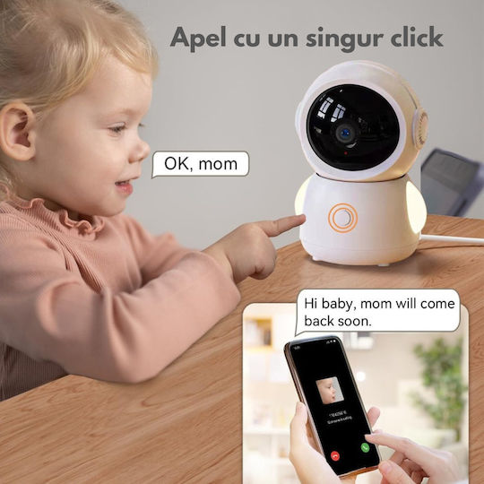 Monitor Pentru Bebeluși Fără Fir cu Comunicare Bidirecțională și Cântece de Leagăn