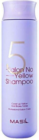 Masil 5 Salon No Yellow Shampoo Probiotic Silver Shampoo For Neutralizing Yellow Tones Without Sulfates 300ml
