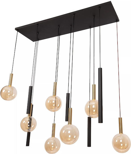 Lucide Lightning Josiane Pendant Light Black for 7 Bulbs G9