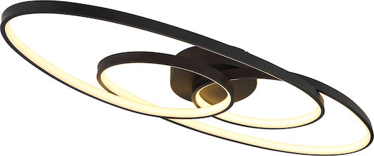 Globo Lighting LED Ceiling Light Black 85x30cm