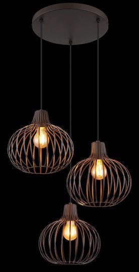 Globo Lighting Orange Pendant Ceiling Light with E27 Socket
