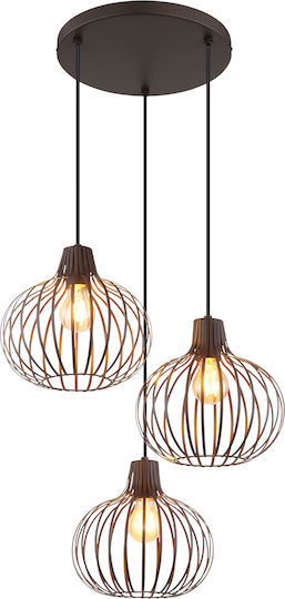 Globo Lighting Orange Pendant Ceiling Light with E27 Socket