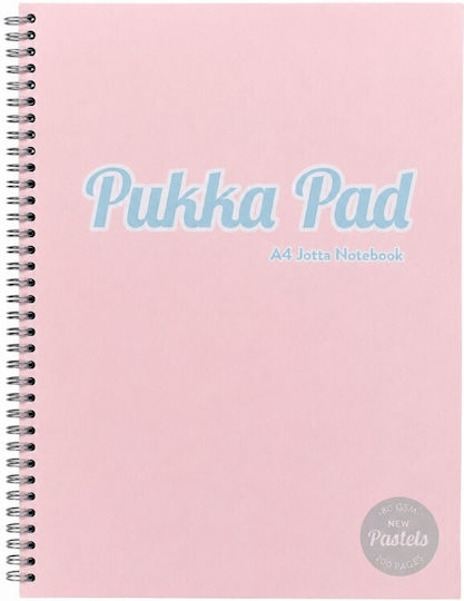 Pukka Pad Σπιράλ Τετράδιο Ριγέ Α4 200 Φύλλων Ροζ