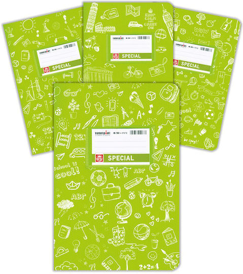 Typotrust Ruled Notebook B5 50 Paper Sheets Green