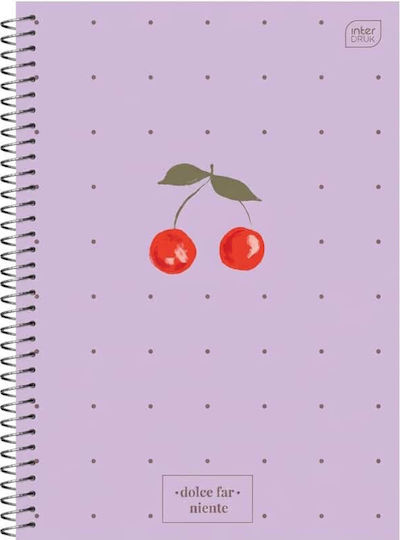 interDRUK Spiral Ruled Notebook A4 125 Paper Sheets 5 Subjects Meadow