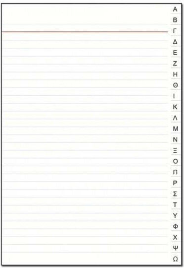 Typotrust Heft Geregelt 100 Blätter Notizbuch liniert mit Index 1Stück