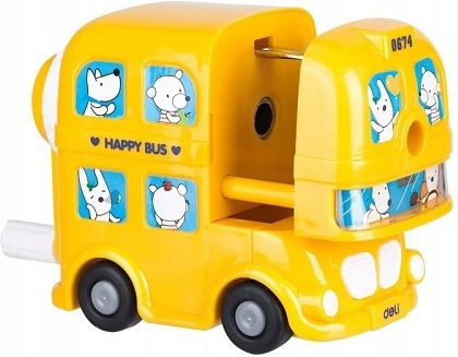 Deli Plastic Desktop Bus Pencil Sharpener