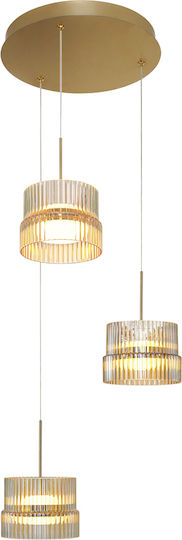 Viokef Luxe Honey Rail Pendant Ceiling Light 90x14.8x170cm