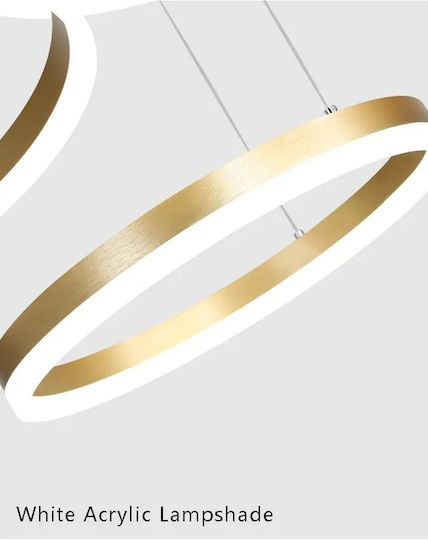 Home Lighting Κρεμαστό Φωτιστικό Χρυσό LED με Ρυθμιζόμενο Λευκό Φως 80x100x100εκ.