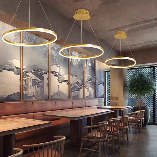 Home Lighting Κρεμαστό Φωτιστικό Χρυσό LED με Ρυθμιζόμενο Λευκό Φως 80x100x100εκ.