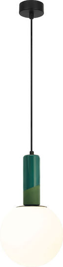 Zambelis Lights Lumini Suspendate Verde cu Bază de Bec E27 20x20cm