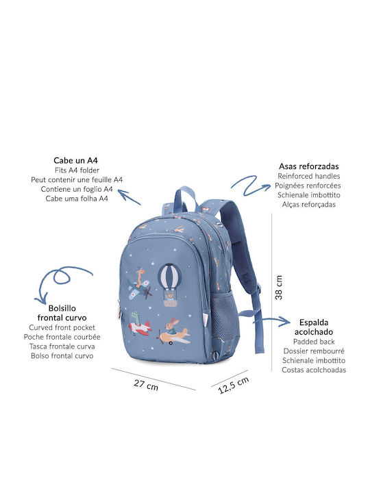 Baby Oliver Planes Planes School Backpack Kindergarten Blue 2026