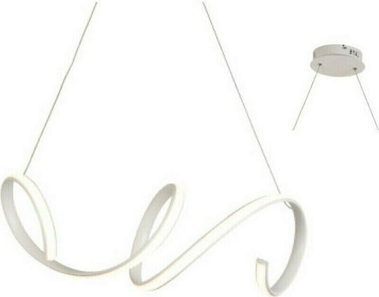Aca Cleo Pendant Light White Rail 64x64cm