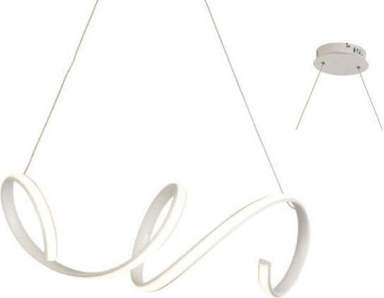 Aca Cleo Pendant Light White Rail 64x64cm