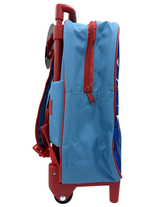 Spiderman School Bag Trolley Kindergarten Blue