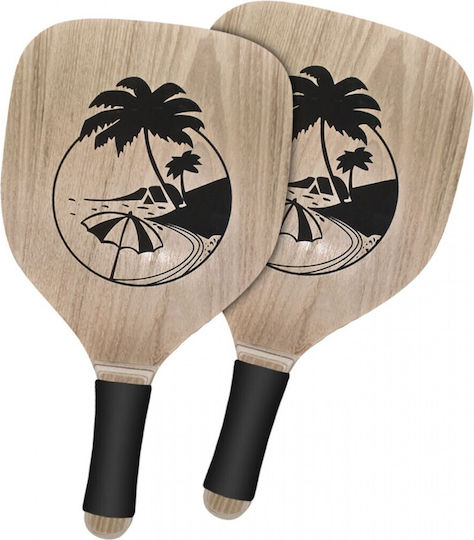 Wooden Beach Rackets Handle 40x22x1.2cm