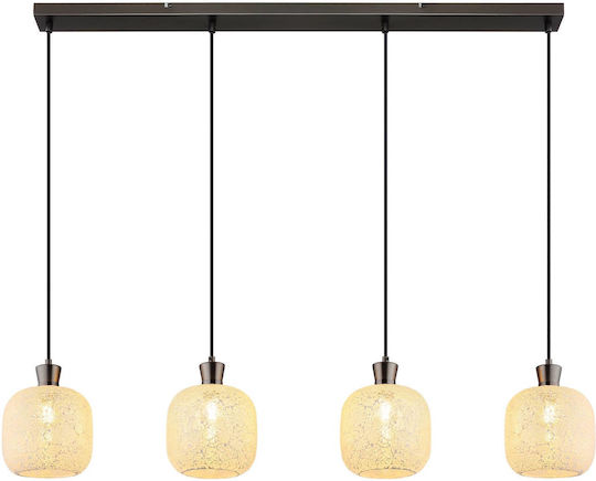 Globo Lighting Grey Ceiling Light for 4 E14 Bulbs 16x120cm